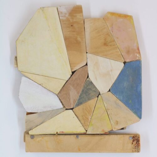 6 Before you go, 29 x 25 cm eggtempera on waste wood 2023